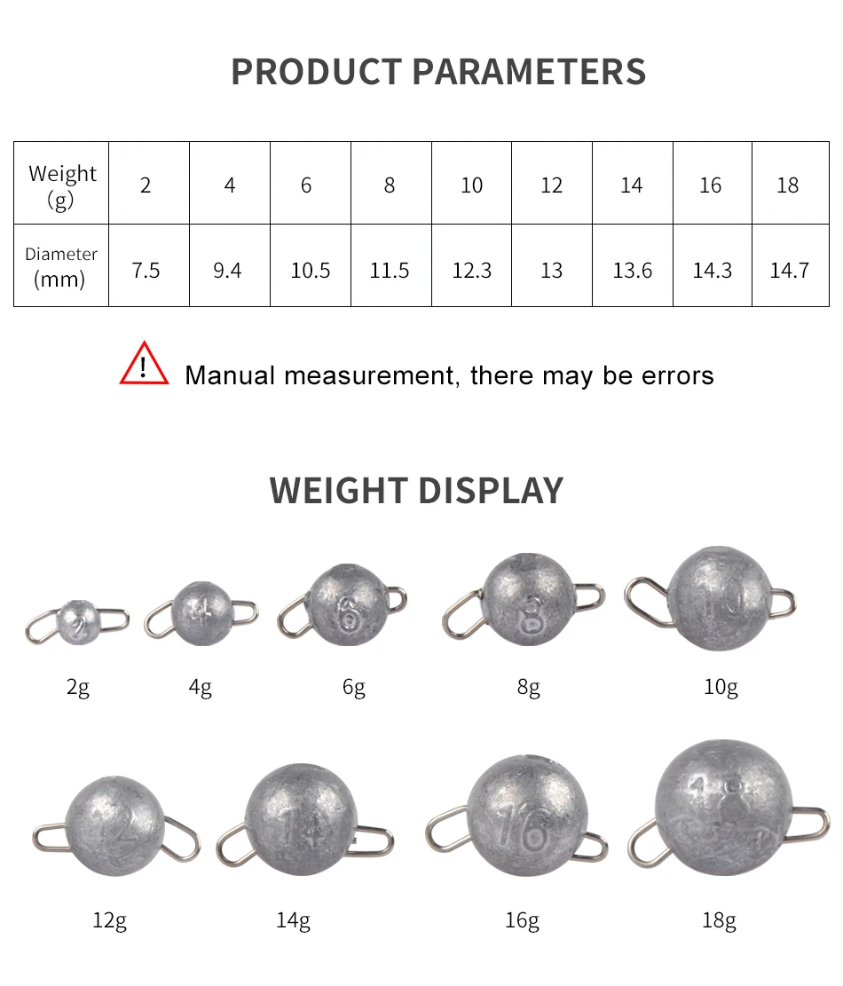 10PCS Sinker Fishing Jig Head Bullet Weights Soft Lure Group 2g 4g 6g 8g 10g 12g 14g 16g18g 21g Hook Aggravated Fishing Tackle
