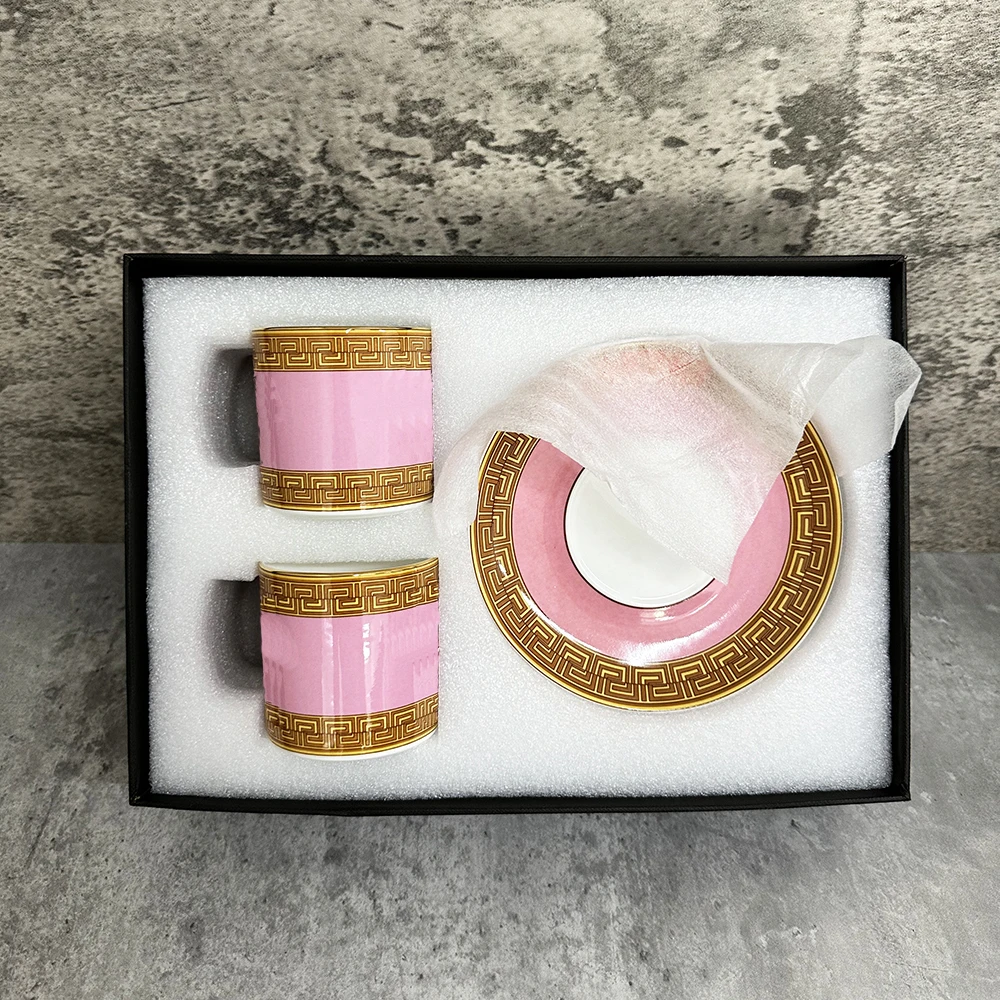 

2023 New Girl Face Retro Ceramics Coffee Cup Western Bone Porcelain Steak Cups Tableware Home Decorations Tea Cups Dessert Tray