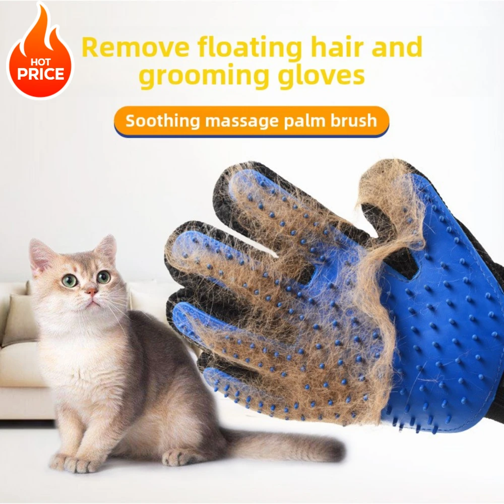 Cat Wool Glove Removes Hairs Dog Grooming Equipment Clean and Remove Hair for Dogs Can Bathe Comb Combing Supplies Pet Products