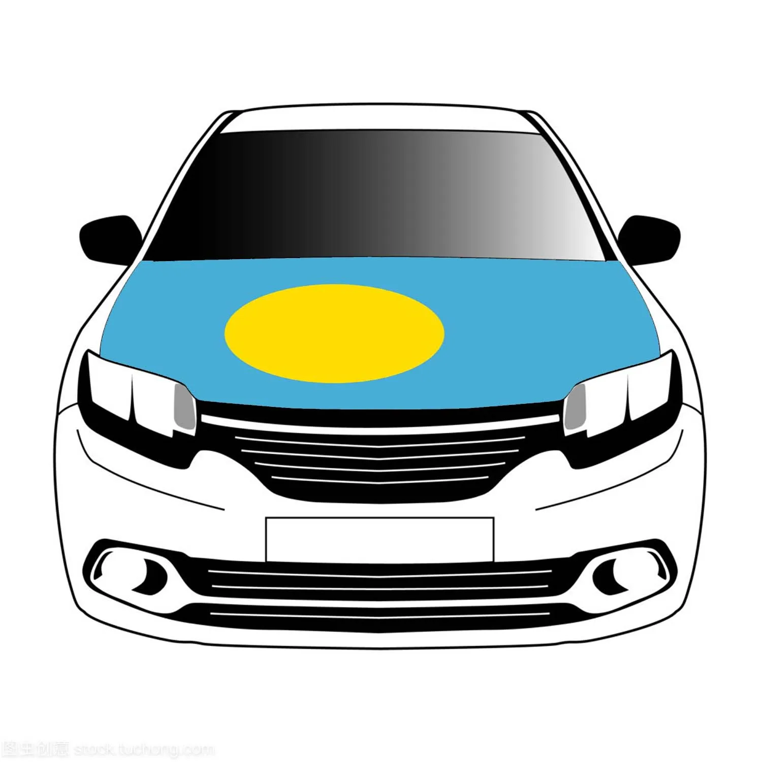

Flag Palau flags car Hood cover 3.3x5ft/5x7ft 100%polyester,car bonnet banner