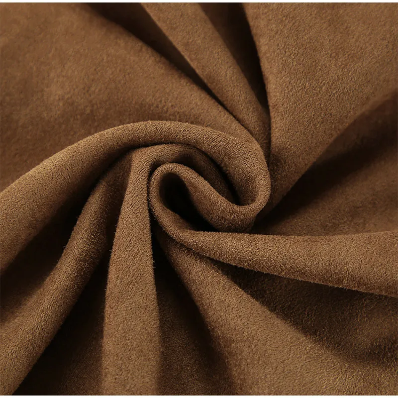 Casual Suede Long Sleeve Jackets Women Autumn Loose Brown Lapel Coat Top With Pockets Female Elegant Chic Street New in Outwear