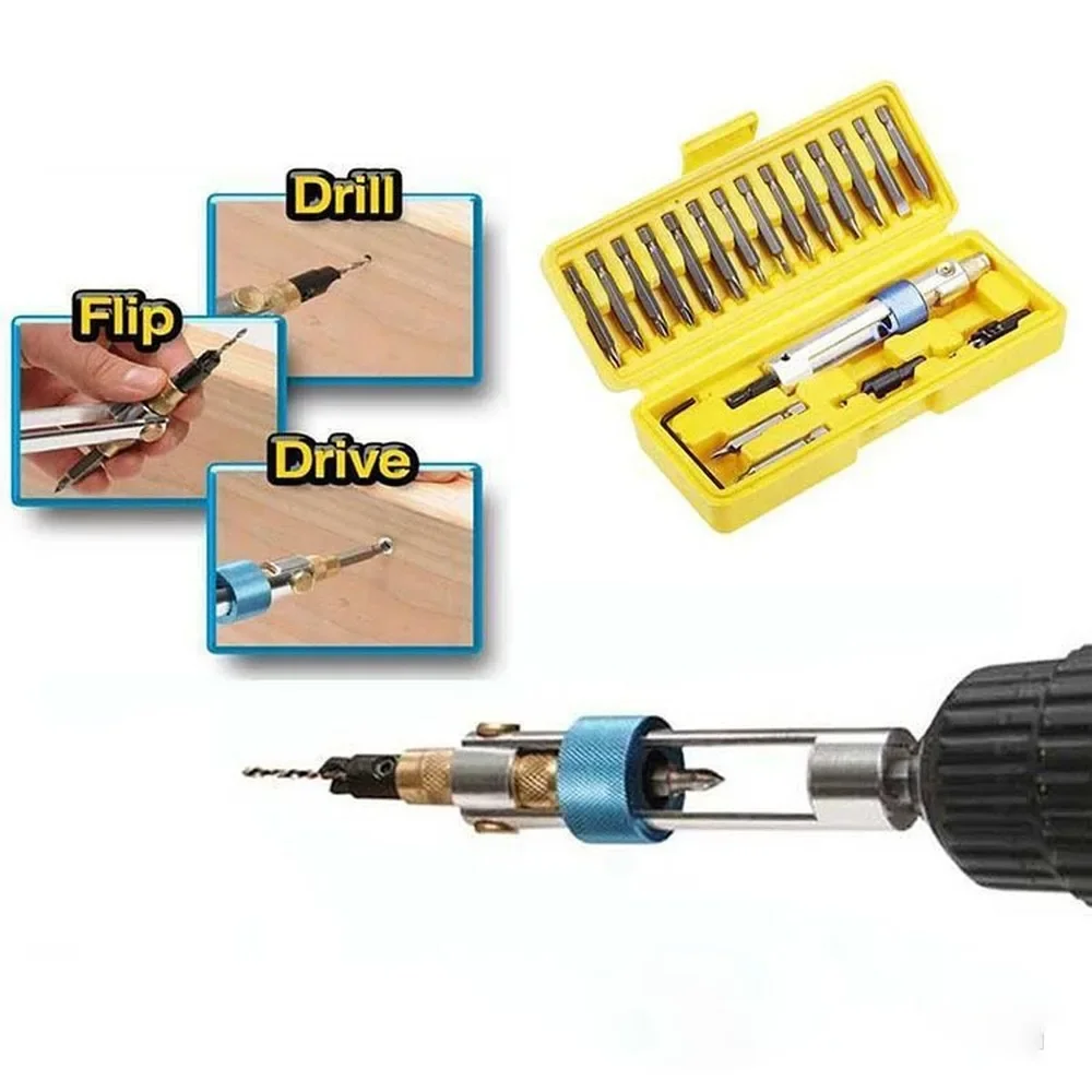 

Swap Drill Bit Kit Torx Bits for Screwdriver Set Flip Drive Half Time Drill Driver Swivel Head Hex Precision Driving Repair Tool