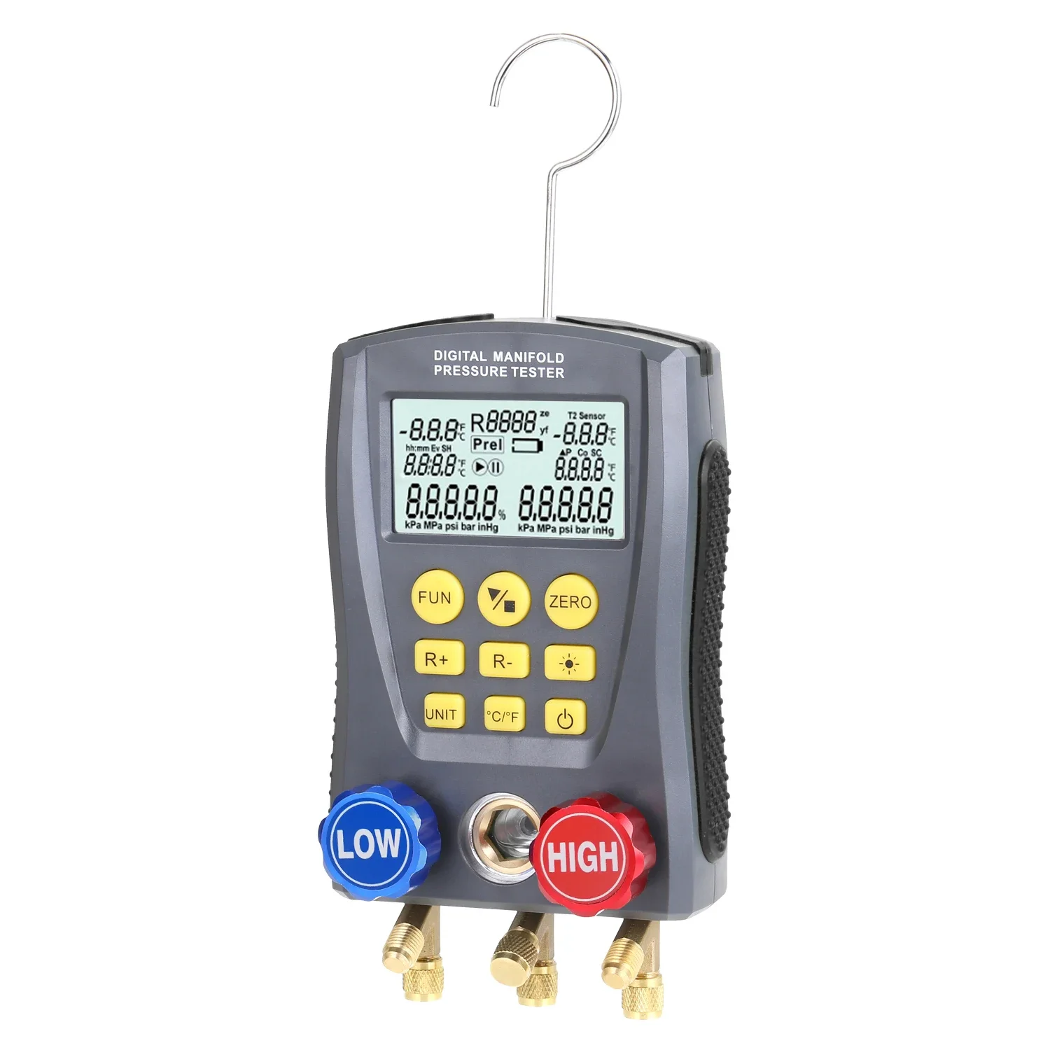 DY517 Digital Refrigeration Pressure Gauge Air Conditioning Temperature Detector