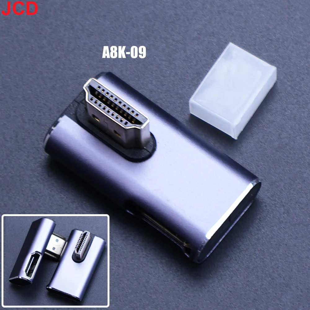 8K HD Right Angle HDMI-Compatible Adapter - Male to Female Converter