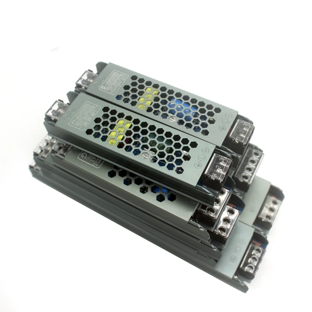 AC/DC LED 전원 공급 장치, 60W 100W 200W 300W 400W 12V 24V 컨버터, LED 스트립 라이트 드라이버, 알루미늄 220V 전원 변압기