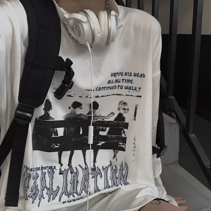 

T shirt for men 2023 Autumn Men's clothing Long Sleeve printing T-shirt Round Collar anime streetwear Tee men Oversized gym tops