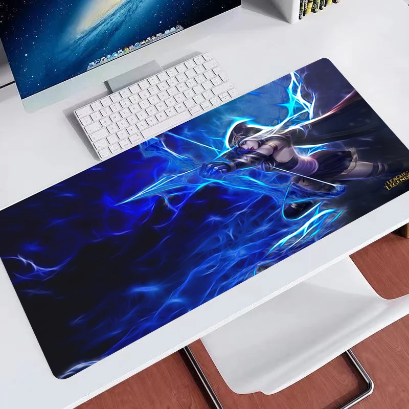 

Large Gaming Xxl Mouse Pad 900x400 Ashe LOL Laptop Desk Mat Pc Accessories Anti-skid Cool Computer Offices Game Mats Mousepad