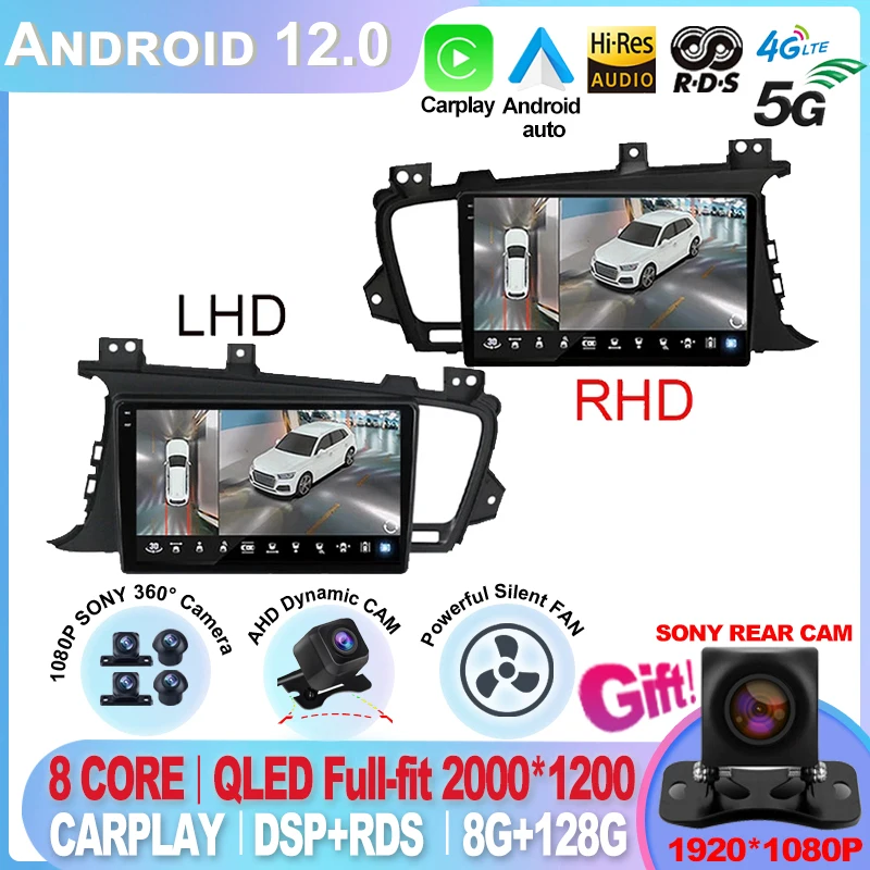 

Car Radio Android Auto For KIA Optima K5 2013-2015 GPS Navi Multimedia Player Stereo QLED Carplay HU No 2 Din 2din DVD