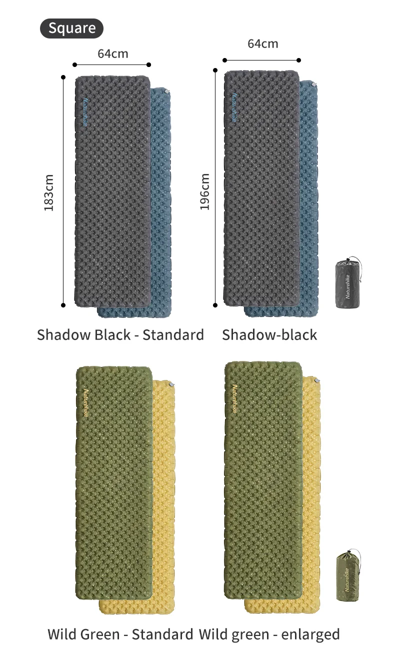 Naturehike Luftmatratze R3,5 Matte Outdoor Ultraleichte Isomatte 20D Nylon TPU Camping Reise 1-Personen aufblasbare Matratze – Detail 17