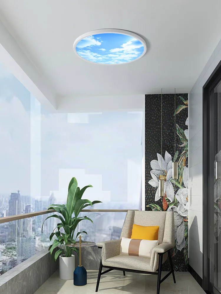 Description Picture 2 of itemModern Moon Wall Lamp LED Blue Sky White Cloud Chandelier Suitable for Bedroom Living Room Porch Children's Room Indoor Li
