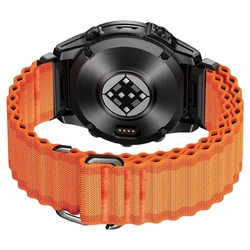 Versatile QuickFit Nylon Fabric Watch Strap - 22mm/26mm Adjustable Band - QuickFit 26mm (Orange)