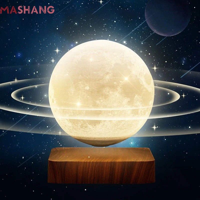 

3D Printing Magnetic Floating Levitating Moon Lamp 3 Color Dimming Led Night Light Atmosphere Lamp Bedroom Decor Perfect Gift