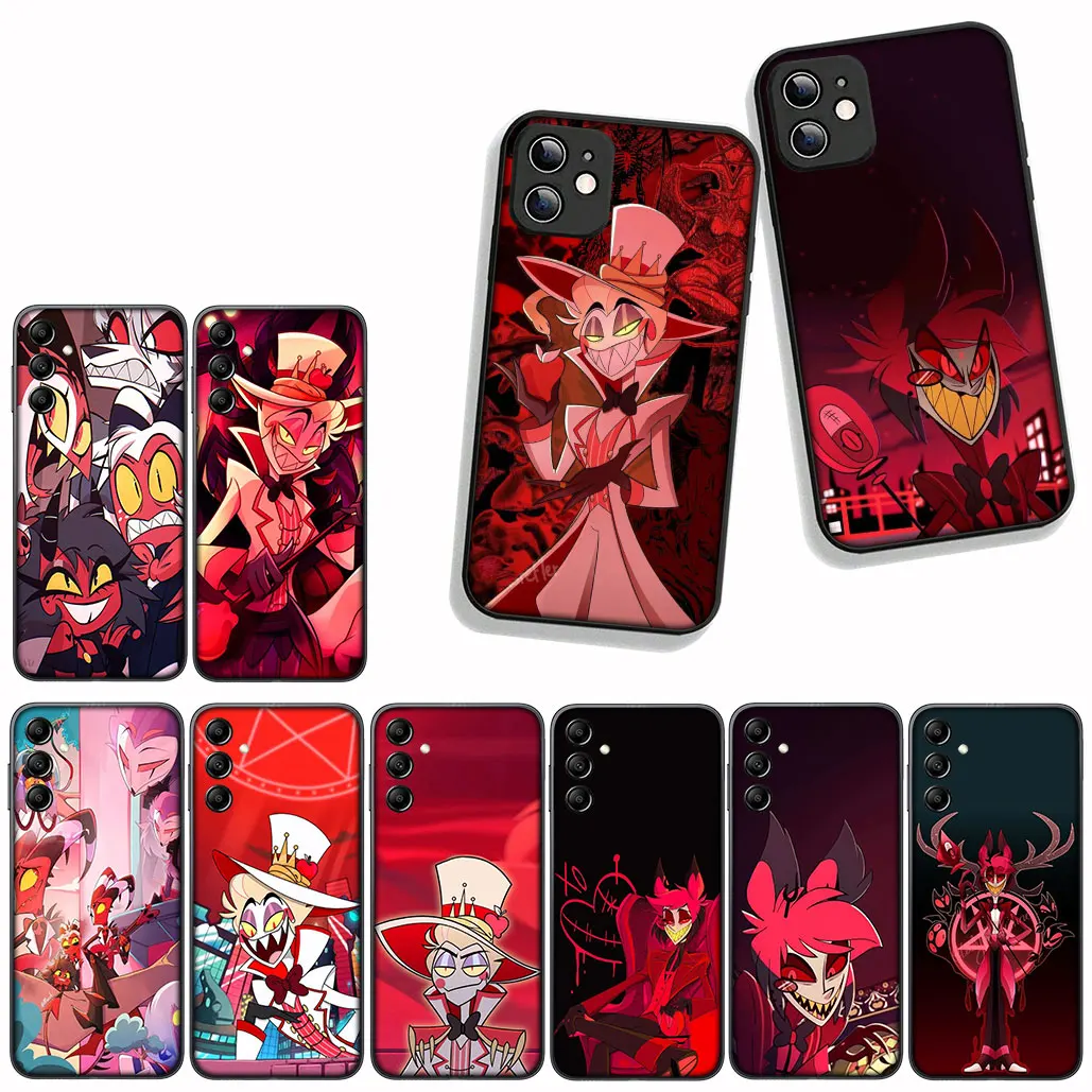 Enhanced Product Title: H-Hotels Themed Protective Case Featuring Hazbins Characters