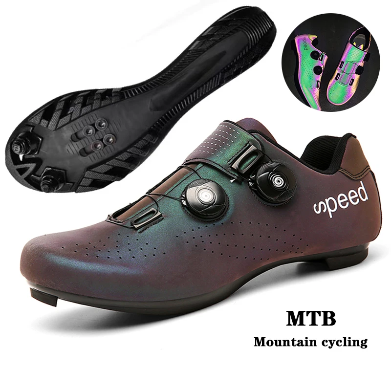 Cycling Shoes Men SPD With Lock Road Bike Racing Sports Outdoor Mountain MTB Pedal 37-47#
