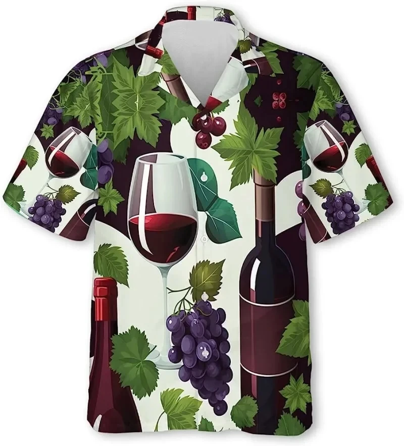 thumbnail image 1 of Nuevas camisas hawaianas de verano para hombres, divertidas camisetas estampadas, ropa de moda, informal, de gran tamaño, cuello, blusas cómodas para la playa, camisas, 1 of 5