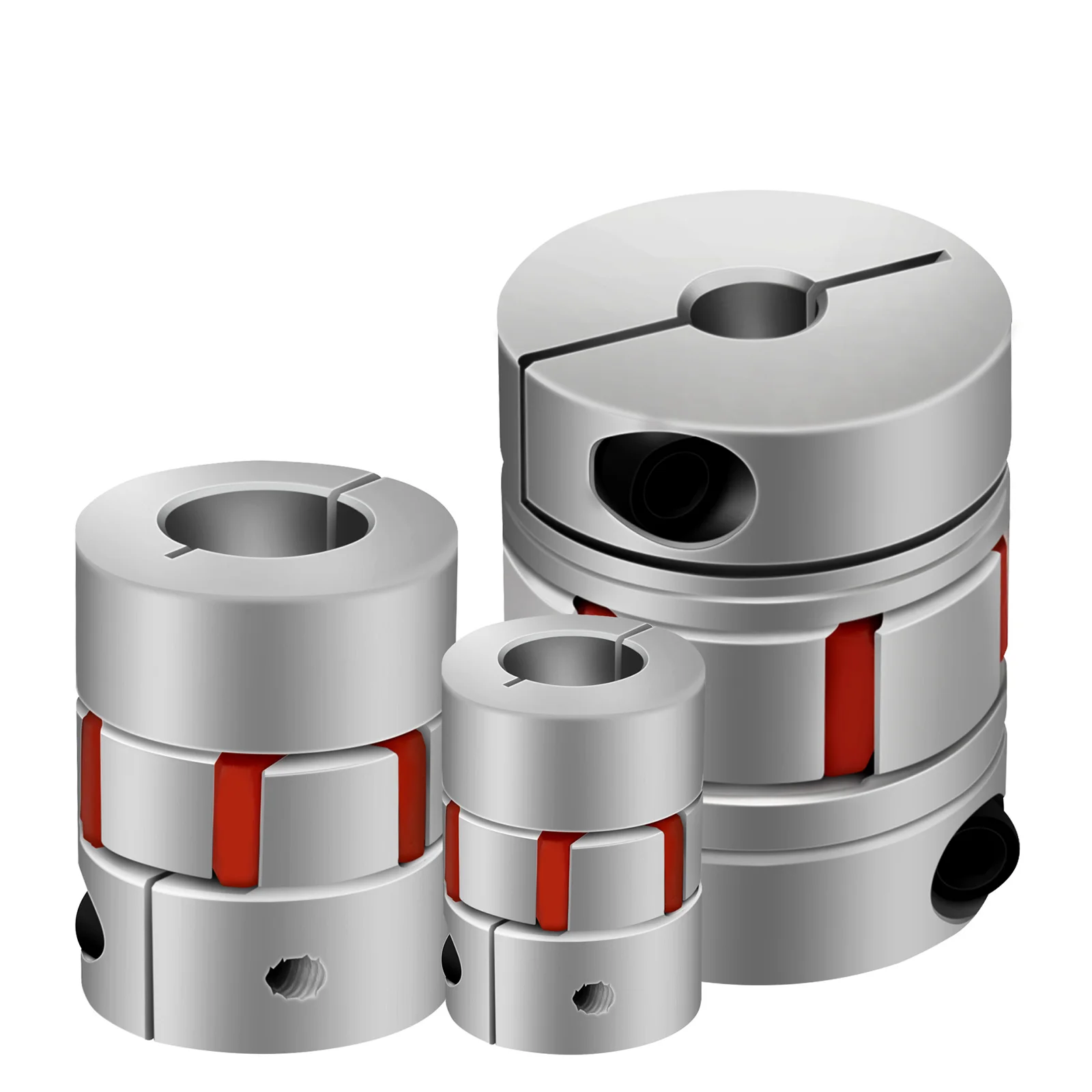Shaft Coupler Flexible Coupling Shaft Connector D25L35 Coupler D25 L35 three Jaw Aluminium Plum Flexible Shaft Coupling Motor Connector 5/6/6.35/8/10/12mm