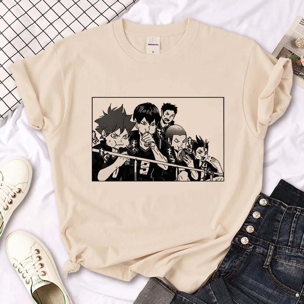 

Haikyuu Volleyball Voleibol tshirt women graphic harajuku tshirt female streetwear clothing
