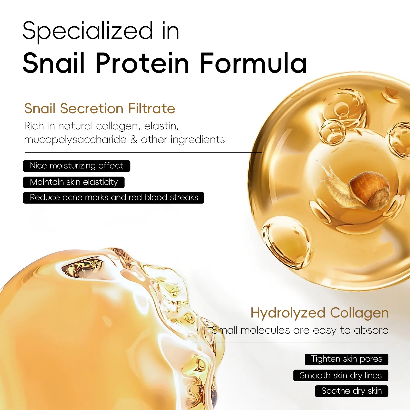 الكورية الحلزون Mucin الكولاجين قناع الوجه إزالة ا...