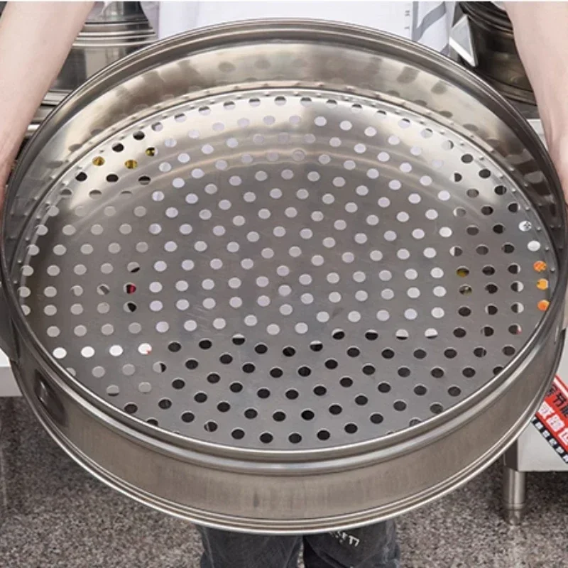 Stainless steel steamer household commercial large capacity bun steamer rural old-fashioned steamer large thick 6