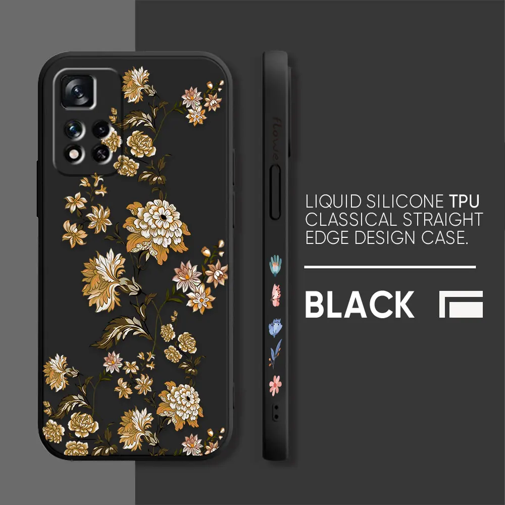 thumbnail image 1 of Case For Redmi Note 12 11 11T 11R 11E 10 9 8 7 7S PRO PLUS 4G 5G Simple Liquid silicone Case The Most Beautiful Flower, 1 of 5