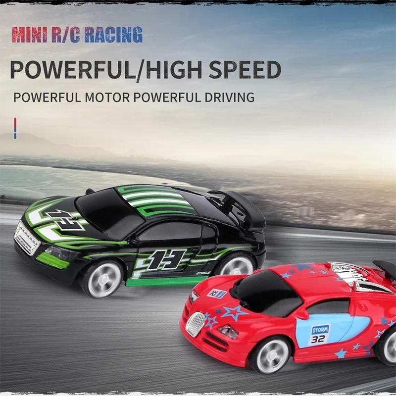 RC 레이싱 카 미니 1/58 캔 차량 앱 원격 제어 자동차 트럭, 전기 드리프트 RC 모델, 라디오 조종, 어린이 장난감, 소년 선물