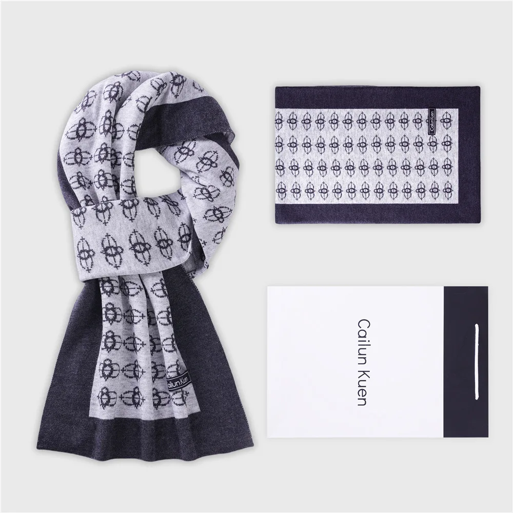 European Version Wool Scarf Men Women Soft Warm Winter Autumn Korean Version Fashion Business Versatile Muffler Thermal Male