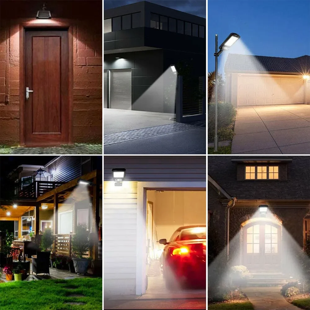 Solar LED Street Light Motion Sensor Remote Control Wall Flood Yard Outdoor Lamp - Image 5