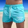 Custom Your Logo Summer Swimwear Men Swimsuit Boy Swim Suits Boxer Beach Shorts Trunks Swimming Surf Banadores Mayo Sungas 2