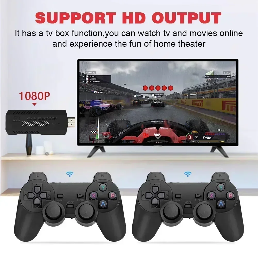 X2 Plus GD10 Game Stick 256G 4K HD Video Game Console Double Wireless 2.4G Controller Retro Console Christmas Gift video game controller wireless controller video game stick video game console game console game console kit