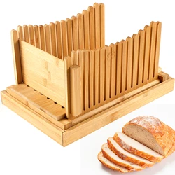 Toast Bread Slicer Foldable Bread Slicing 3 Different Thickness Bread Cutting Tool Loaf Cheese Slicer Pastry Cutter Rack Kitchen