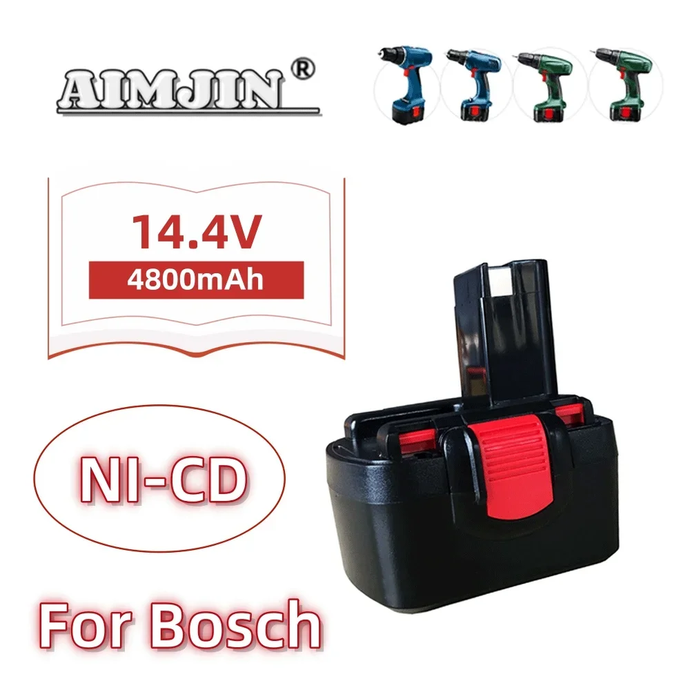 

Аккумуляторная батарея BAT038 14,4 В 4800 мАч для Bosch BAT038 BAT040 BAT140 BAT159 BAT041 3660K NI-CD PSR GSR GWS GHO 14,4 V