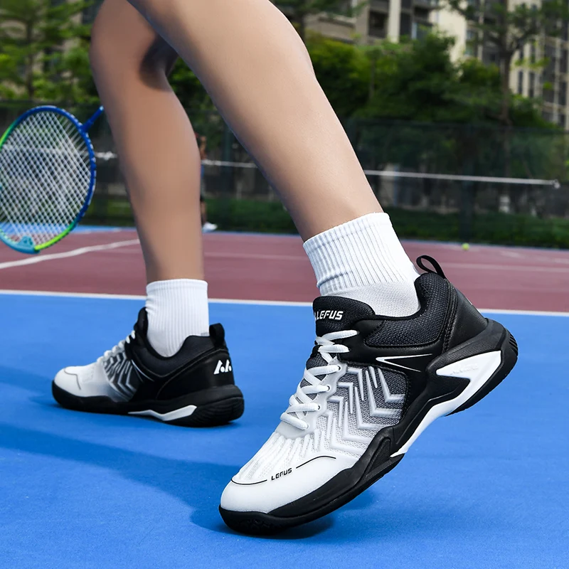 Professionelle Badmintonschuhe für Herren und Damen Rutschfeste Tennistrainer für Indoor- und Outdoor-Sport Blaue Sneaker – Detail 16