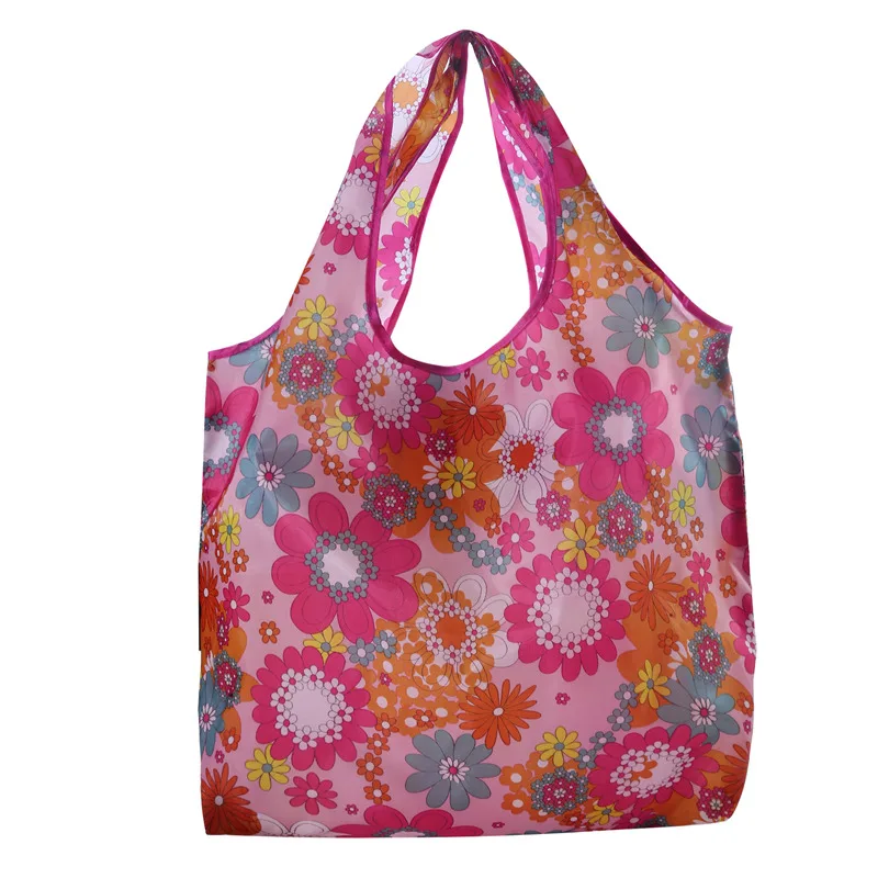 Eco-Friendly Foldable Nylon Shopping Tote - Large, Washable, Reusable, and Durable