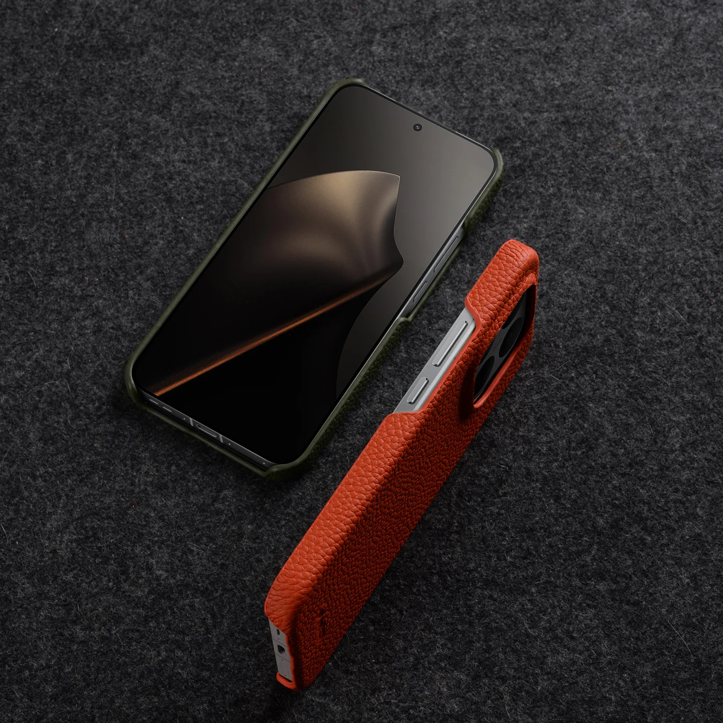 Melkco Genuine Cowhide Leather Lichee Pattern Mobile Phone Case