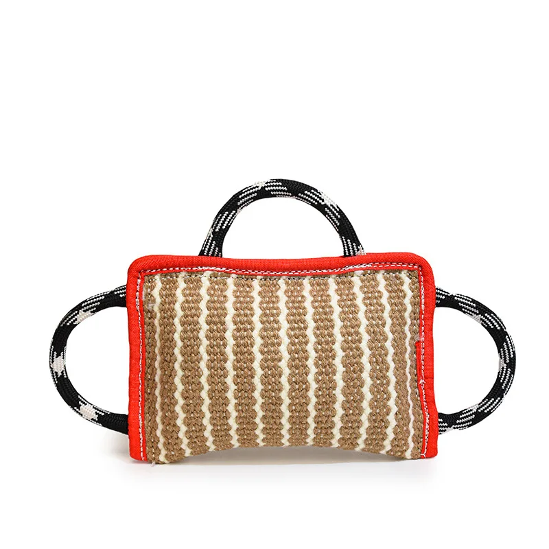 Hemp bite pillow—stitched edges