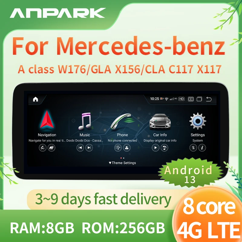 

HD Android 13 8+256G For Mercedes Benz A class W176/GLA X156/CLA C117 X117 Car Player Multimedia GPS Carplay Touch Scree