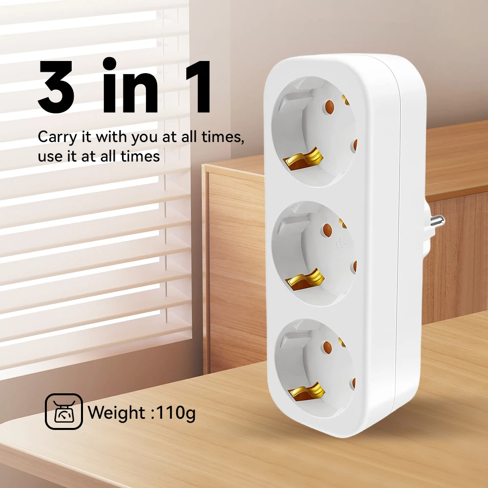 Double-Schuko-AdapterSocket-without-Cable-3680W-Max-250V-16ASpace ...