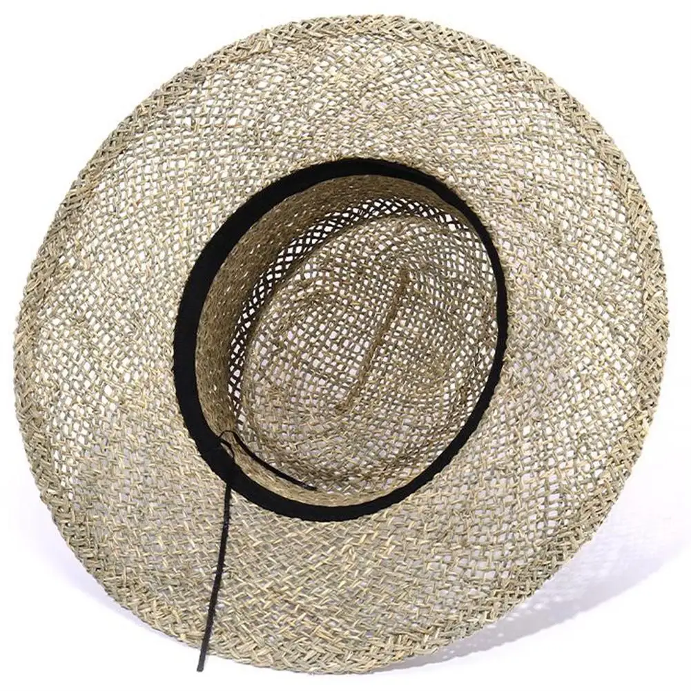 Summer Outdoor Sun Hat With Wide Brim Breathable Adjustable Beach Hat Sunscreen Straw for man woman