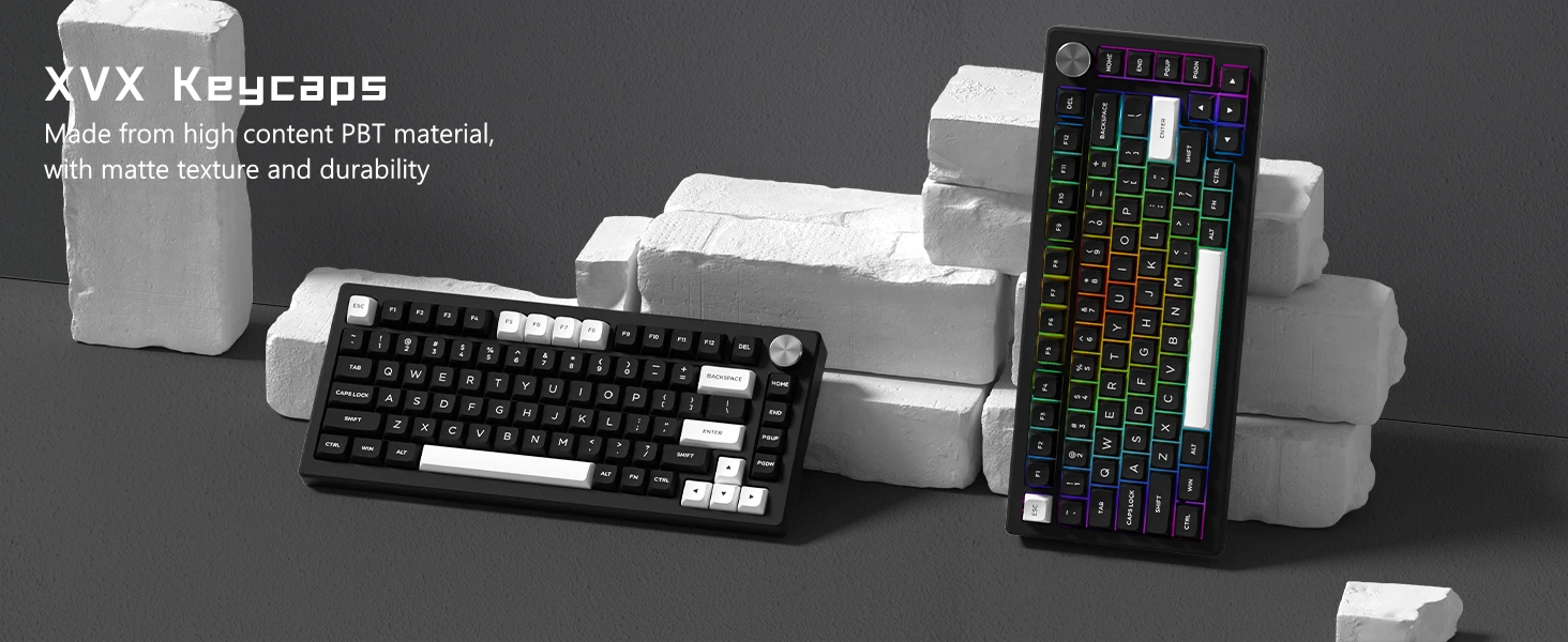 Custom Double Shot PBT Keycaps, Perfil XVX,