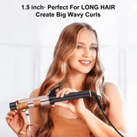Hatteker fer à friser électrique pour femmes contrôle de température à 3 niveaux en céramique protection des cheveux bigoudi usage domestique outil de coiffure US 3