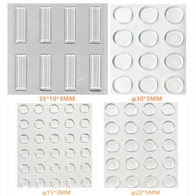 Transparent Round Self Adhesive Silicone Door Stoppers Home Anti-Collisions Wall Furniture Protectors