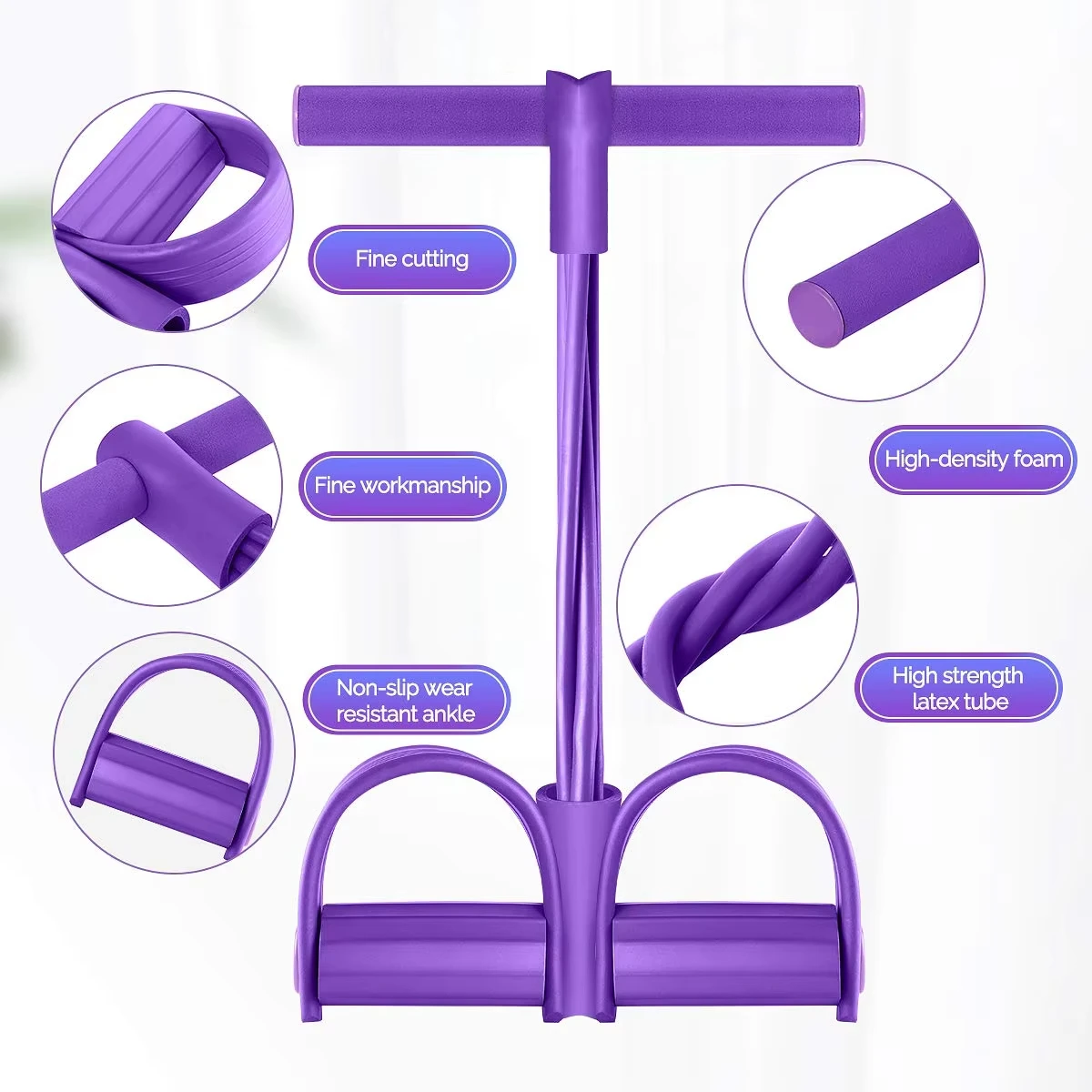 Multifunction Tension Rope Resistance Band Elastic Pedal Puller Leg Stretching Slimming Training Portable Fitness Equipment