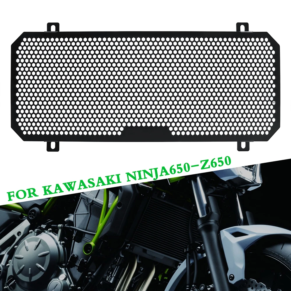 Black Aluminum Radiator Cooling Fit For Kawasaki Ninja 650 Z650 ER650 17-21 