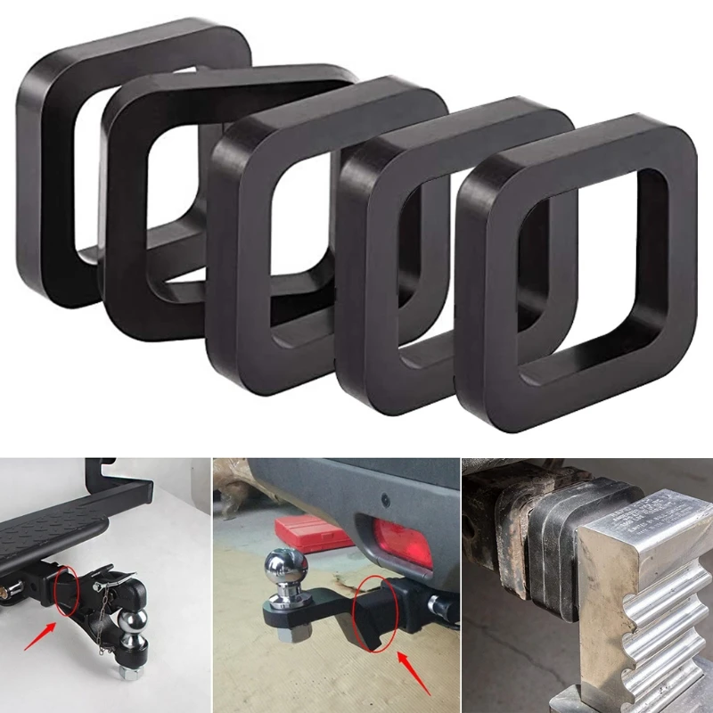 5 Pcs Silencer Pad 2 Inch Hitch Receiver Muffler Trailer Link Damping Rubber Block for Adjustable Ball Mounts Reduce Noise 3d labyrinth pipe track block ball toy 80pcs