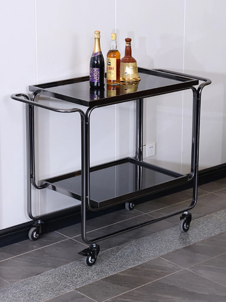 *Multipurpose Utility Storage Cart Bar Trolley Large Commercial Vegetables Rack Side Table Rotating Espejo Housekeeping Rolling