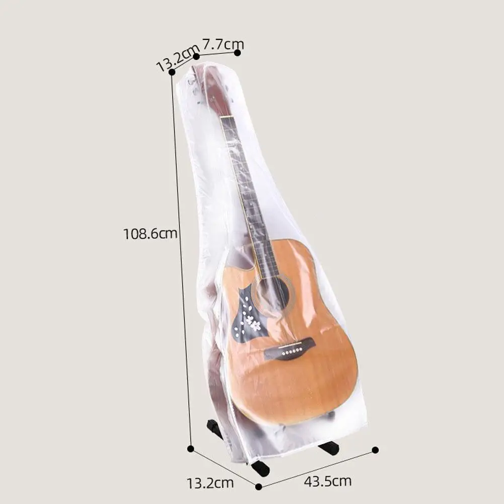 Guitar Dust Cover Transparent Matte Guitar Cover Washable Dust-proof Waterproof Guitar Bag For Folk Electric Guitar Accessory