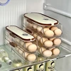 1pc Kitchen Egg Storage Box Refrigerator Fresh Plastic Carton Automatic Egg Roller Organizer Kitchen Countertop Egg Shelf 2