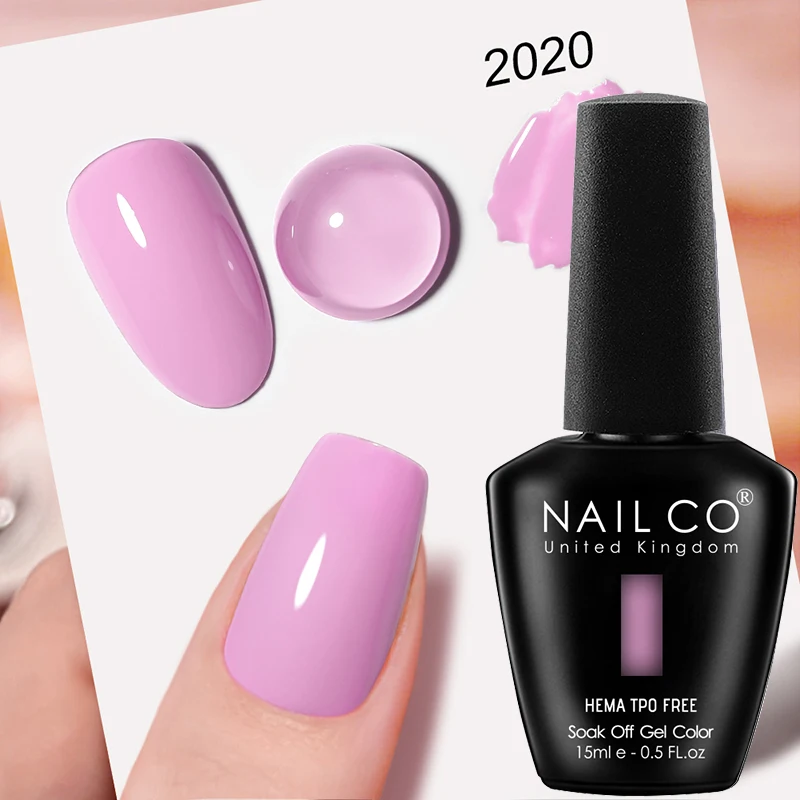 NAILCO Premium Soft Color Gel Polish - Vibrant Semi-Permanent Varnish, HEMA & TPO Free