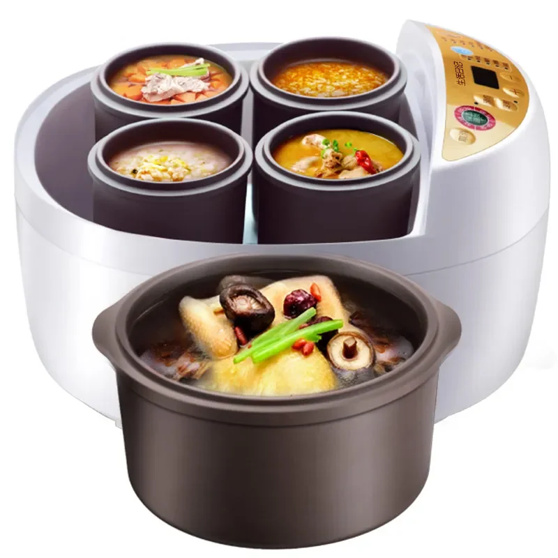 Electric stew pot purple casserole soup stew porridge pot household automatic water-proof stewed bird's nest electric