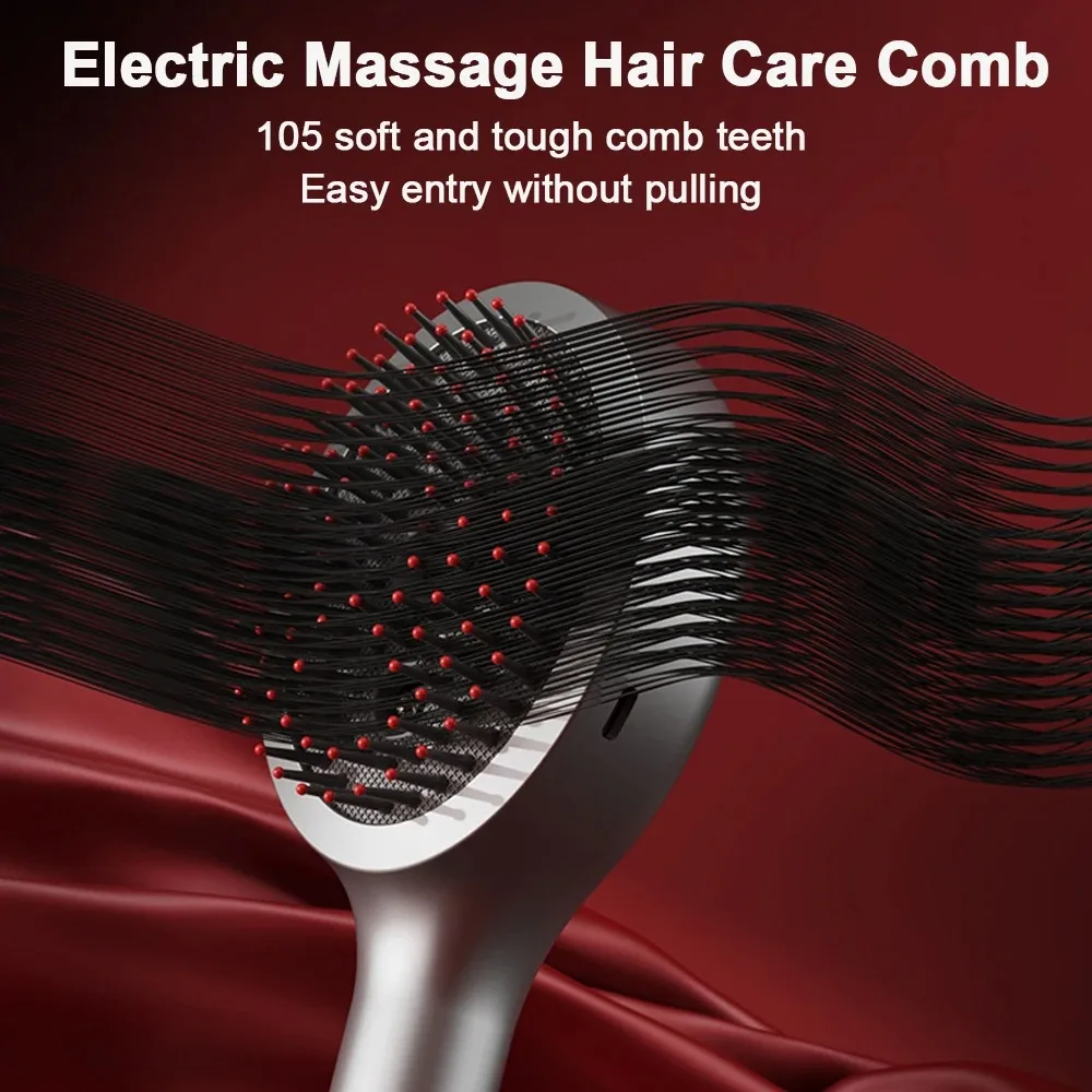 High Frequency Vibration 2-in-1 Styling Brush 650nm Red Light Hair Follicle Massage Electric Massage Spray Comb Smooth